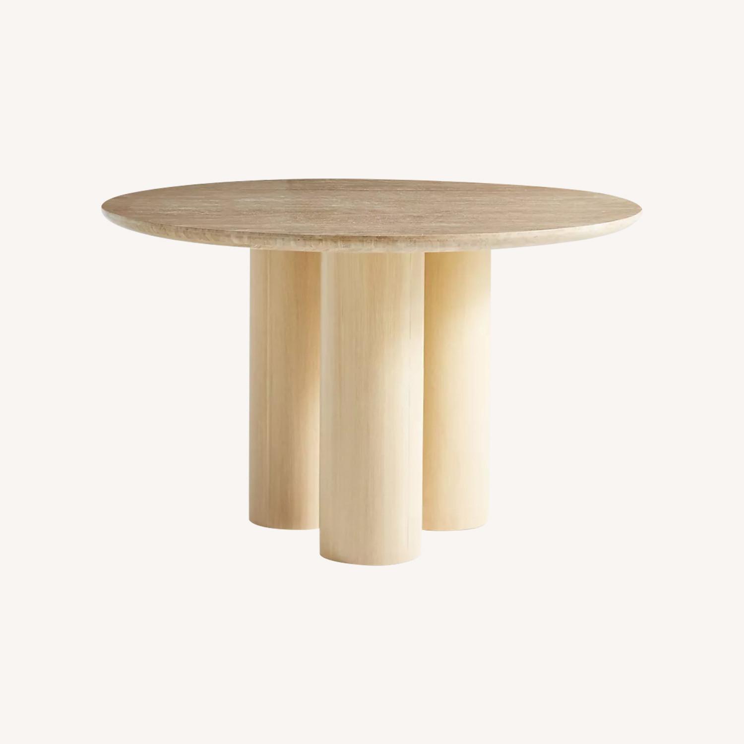 Anthropologie Travertine Dining Table - image-0