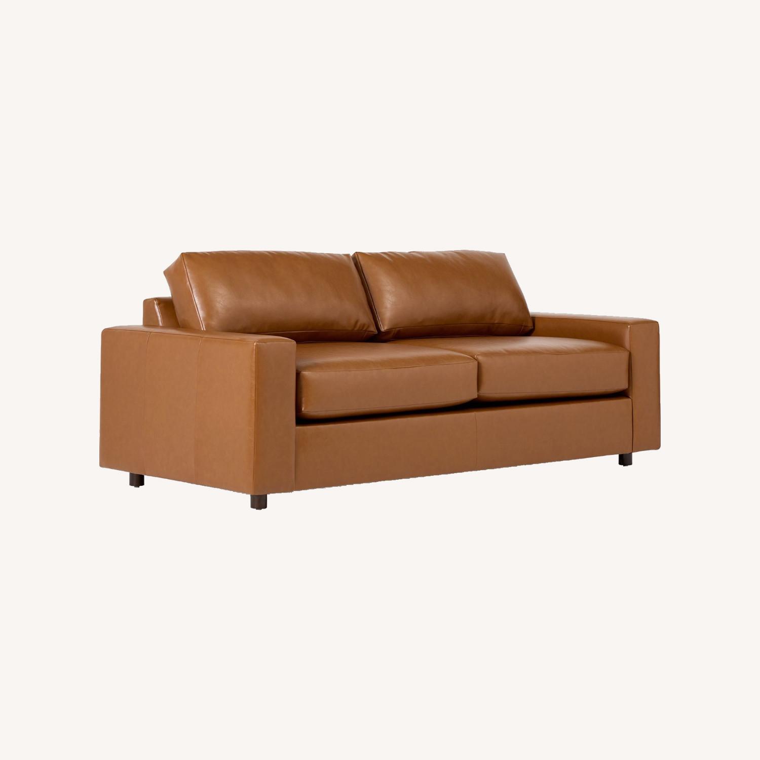 West Elm Urban Leather Sleeper Sofa (84") AptDeco