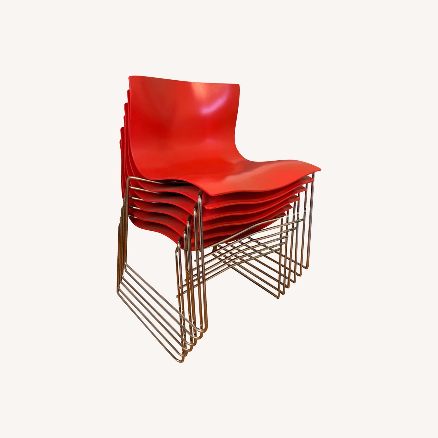 Knoll Red Handkerchief Chairs - image-0