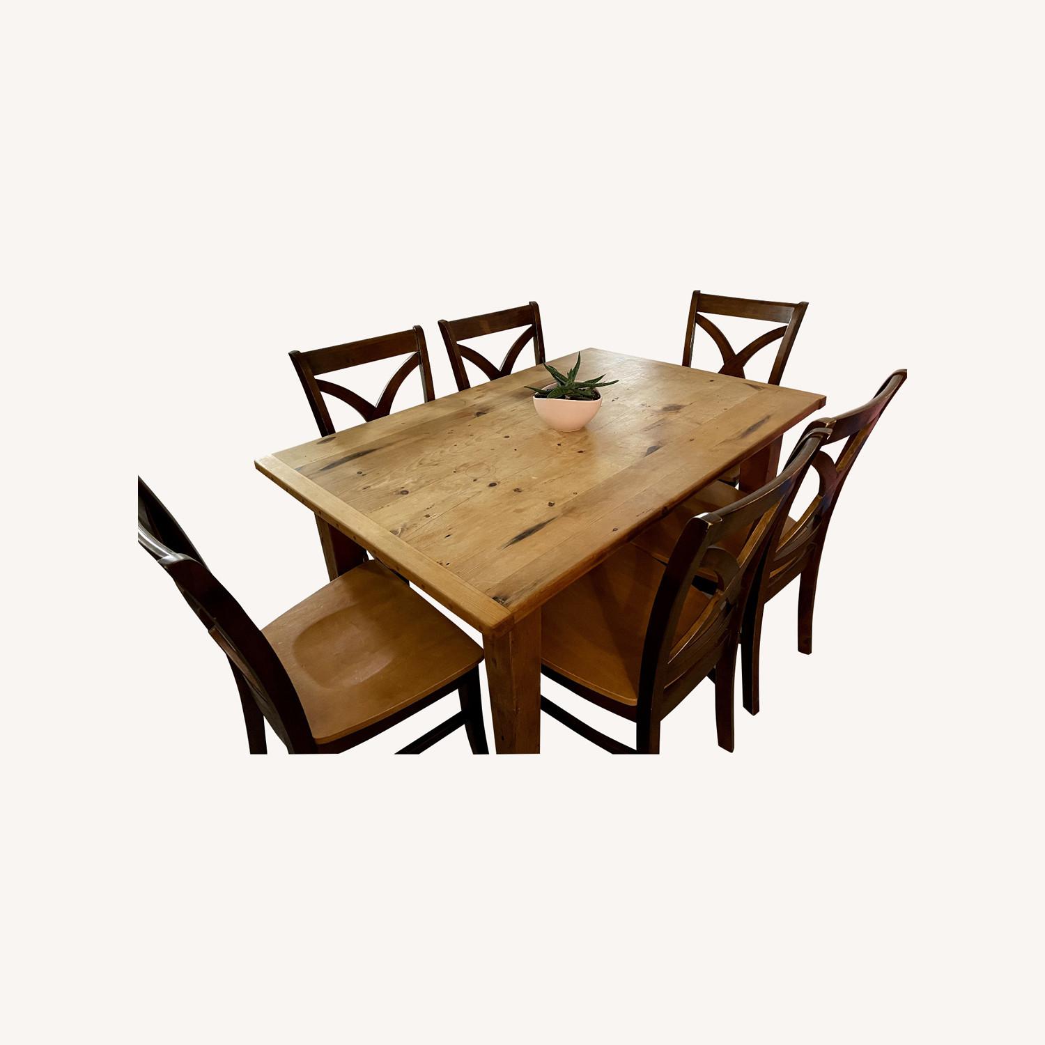 Solid Wood Dining Set - AptDeco