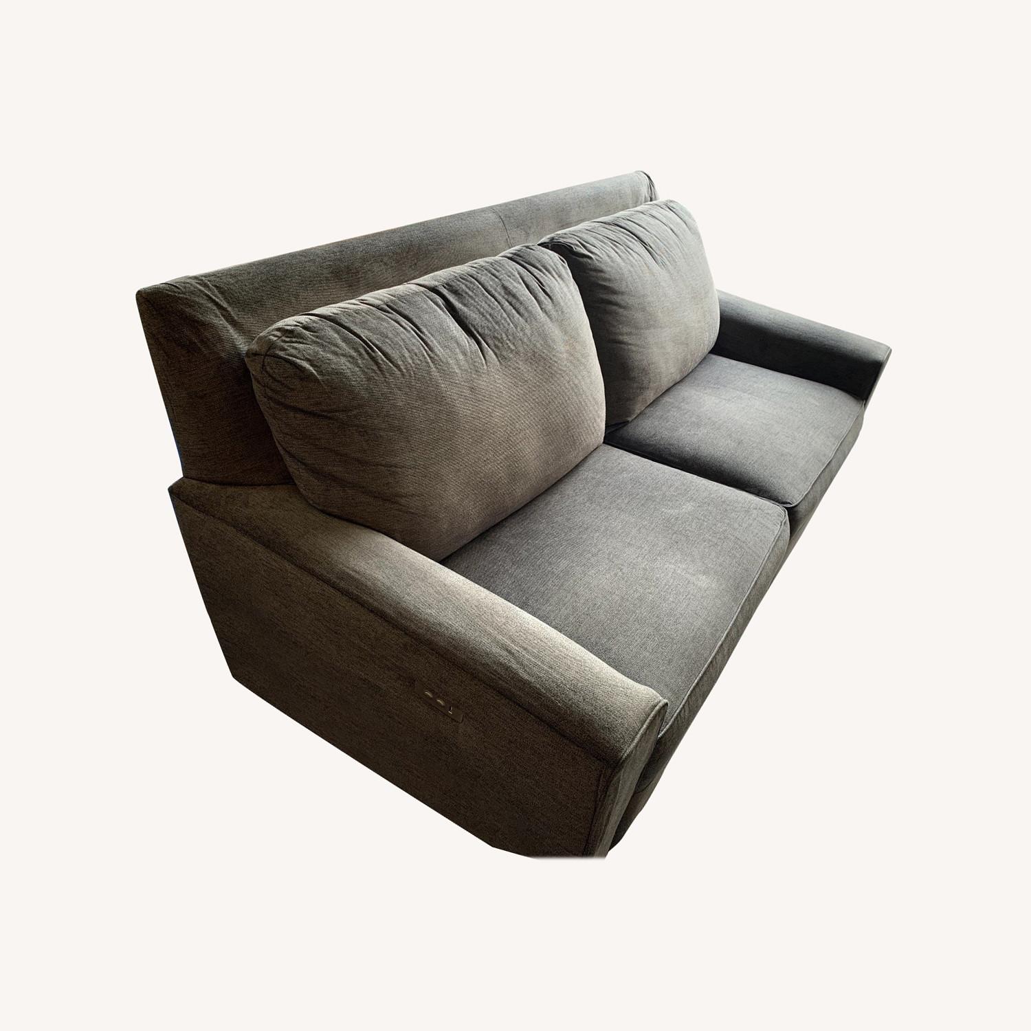 LaZBoy Fixed Back Recliner Sofa With Charging USB AptDeco