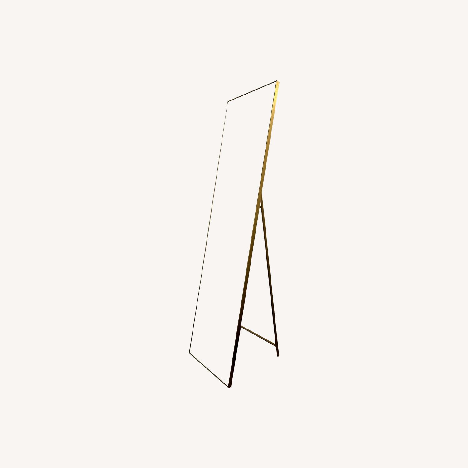 CB2 Infinity Standing Brass Floor Length Mirror AptDeco