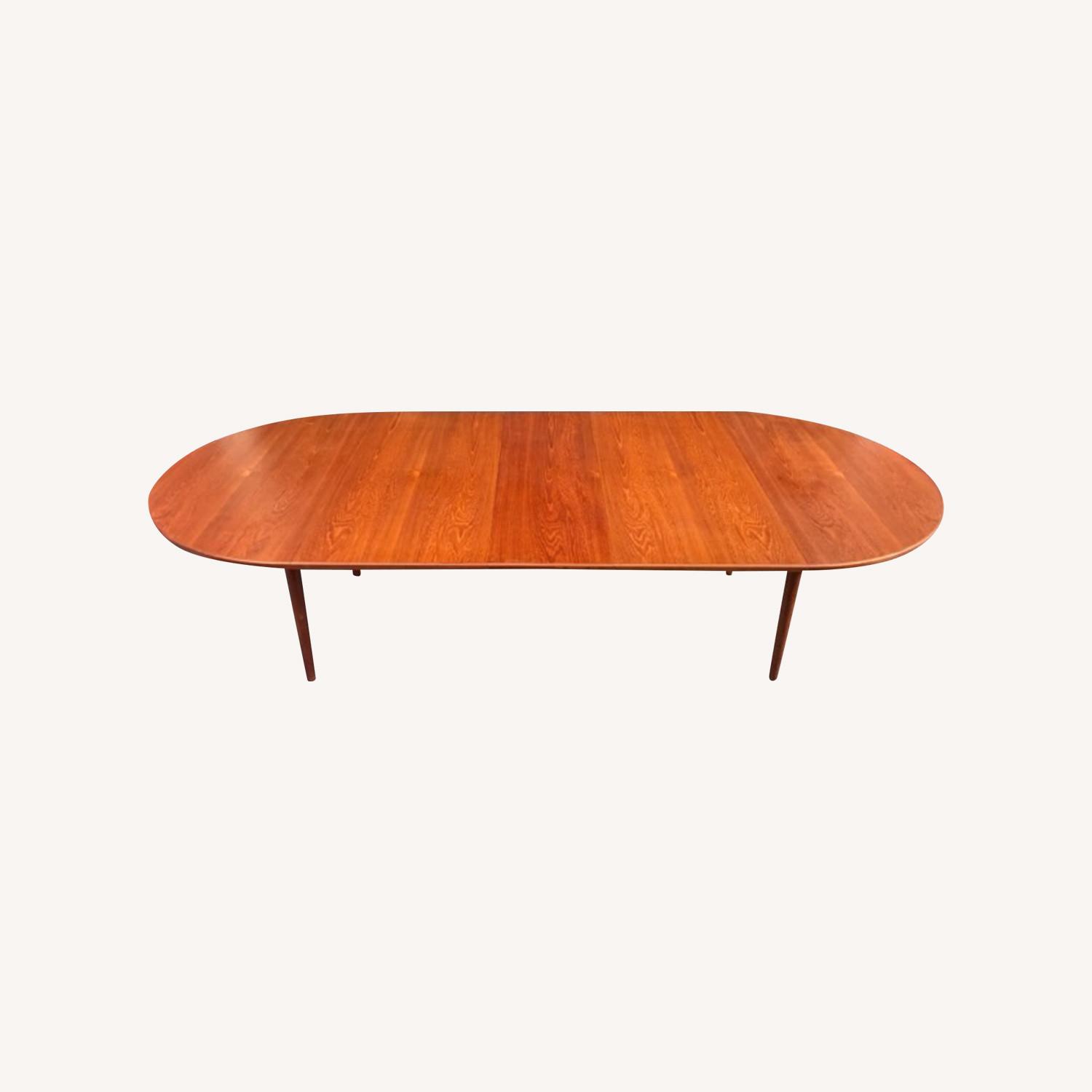 Teak Mid-Century Antique Expanding Dining Table - image-14