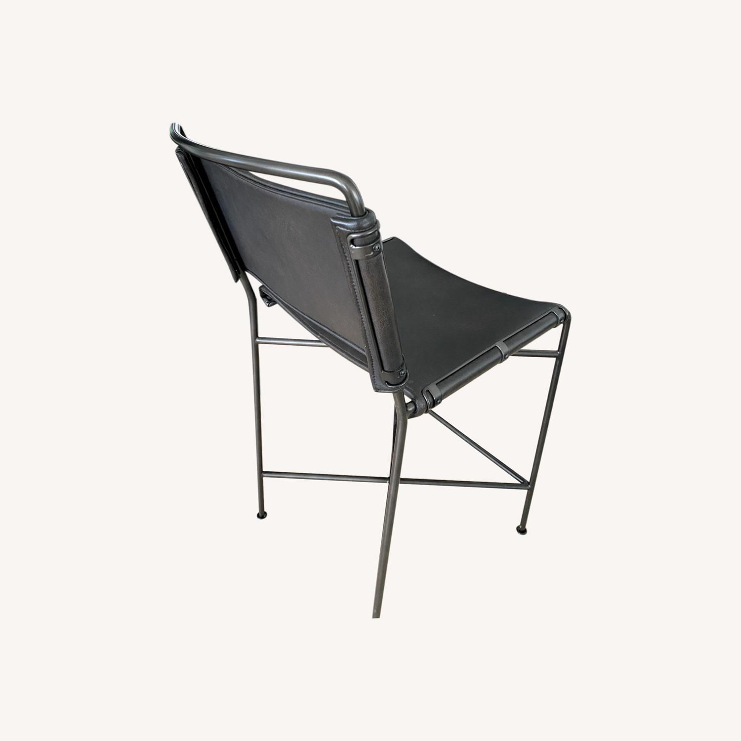 Set of Counter Stools in Distressed Black - image-0