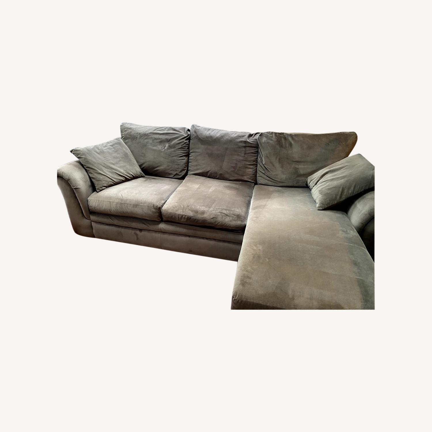 Raymour & Flanigan Scotchbrite Couch - image-0