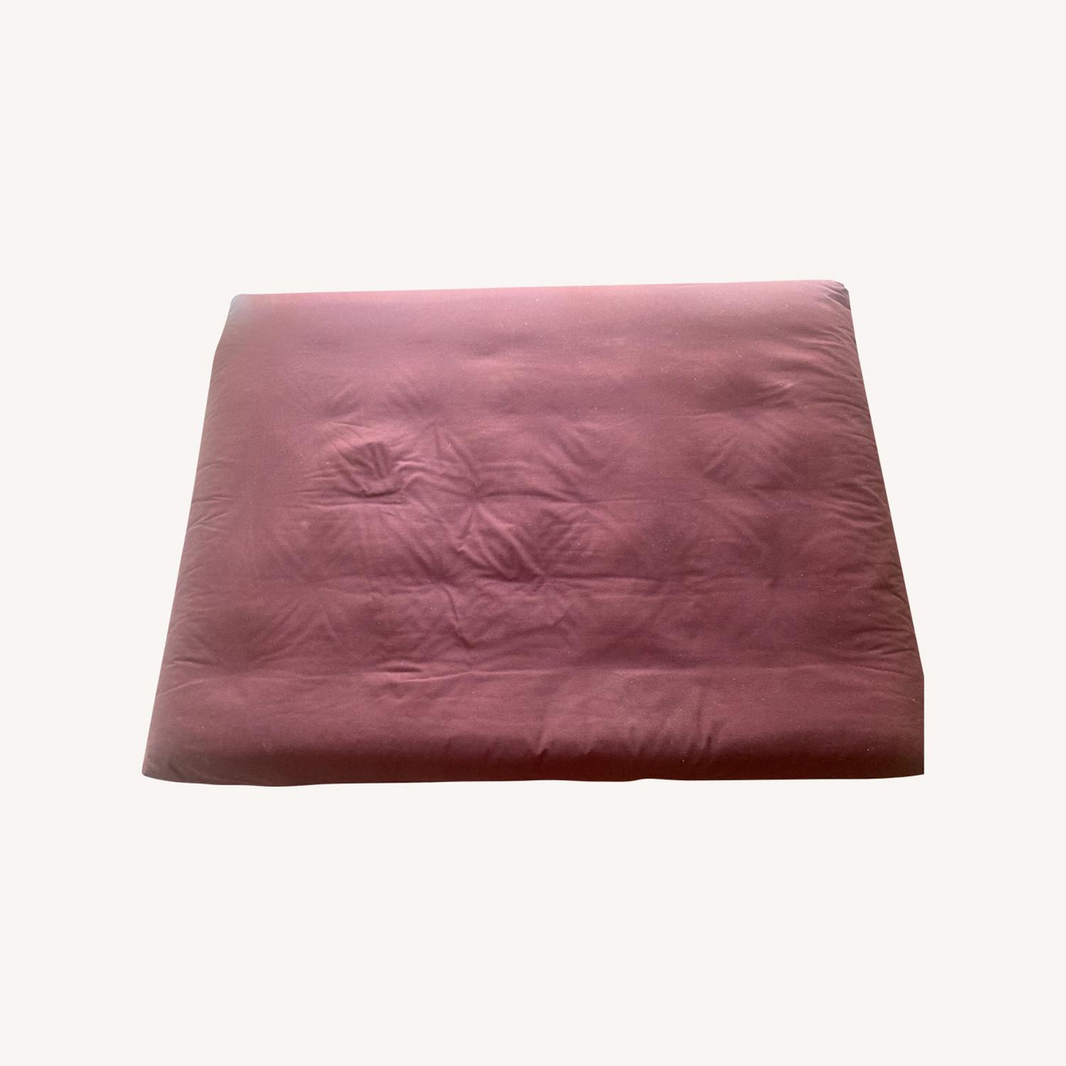 Futonland Full sized Futon With Burgundy Cover AptDeco