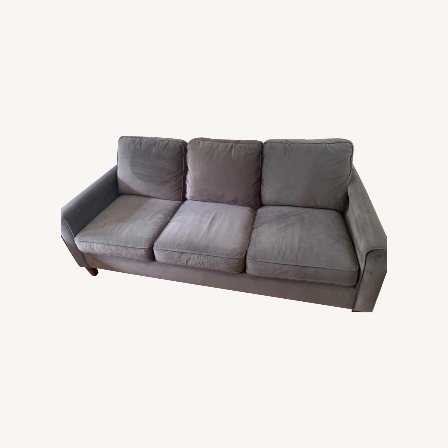 Macy's Grey 75 Sofa - image-0