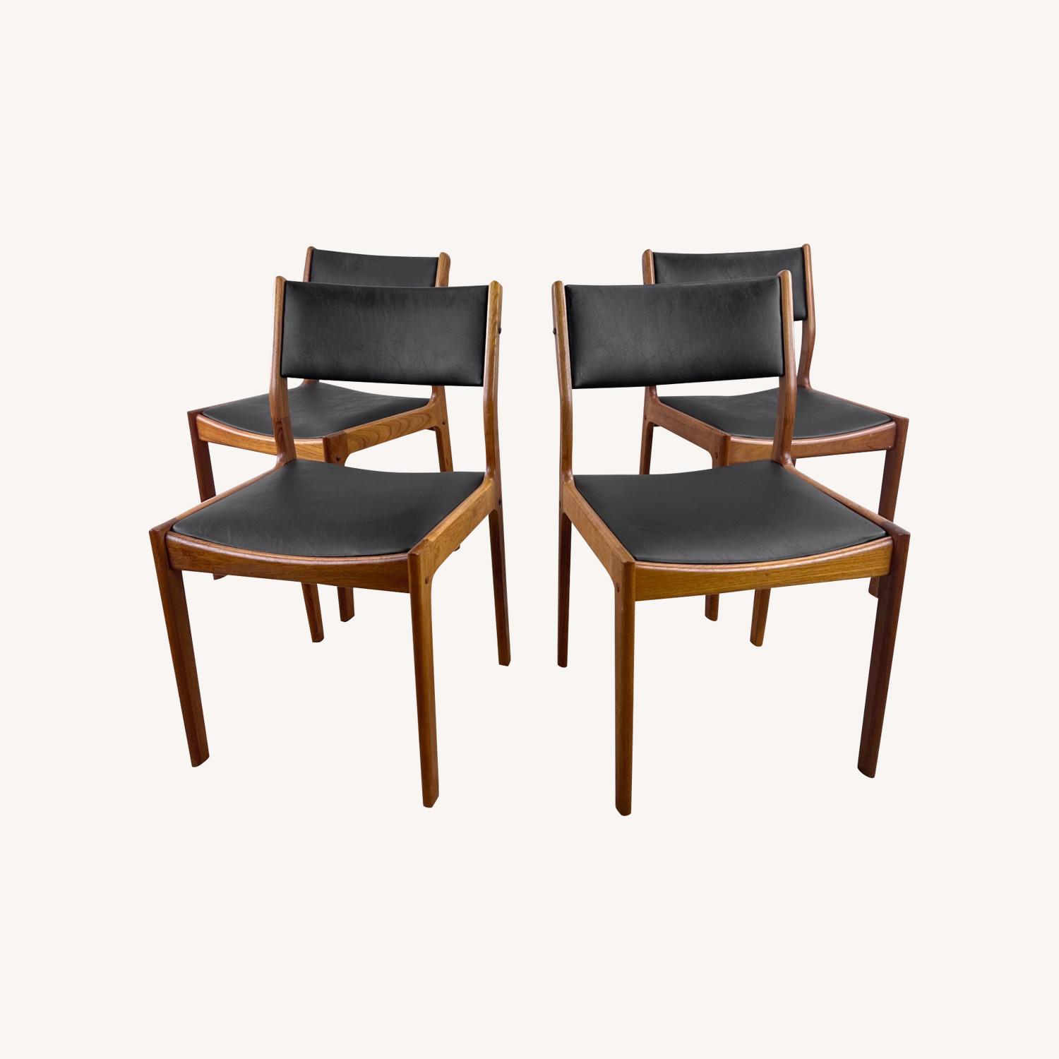 Scandinavian Modern Teak Dining Chairs Set 4 - image-0