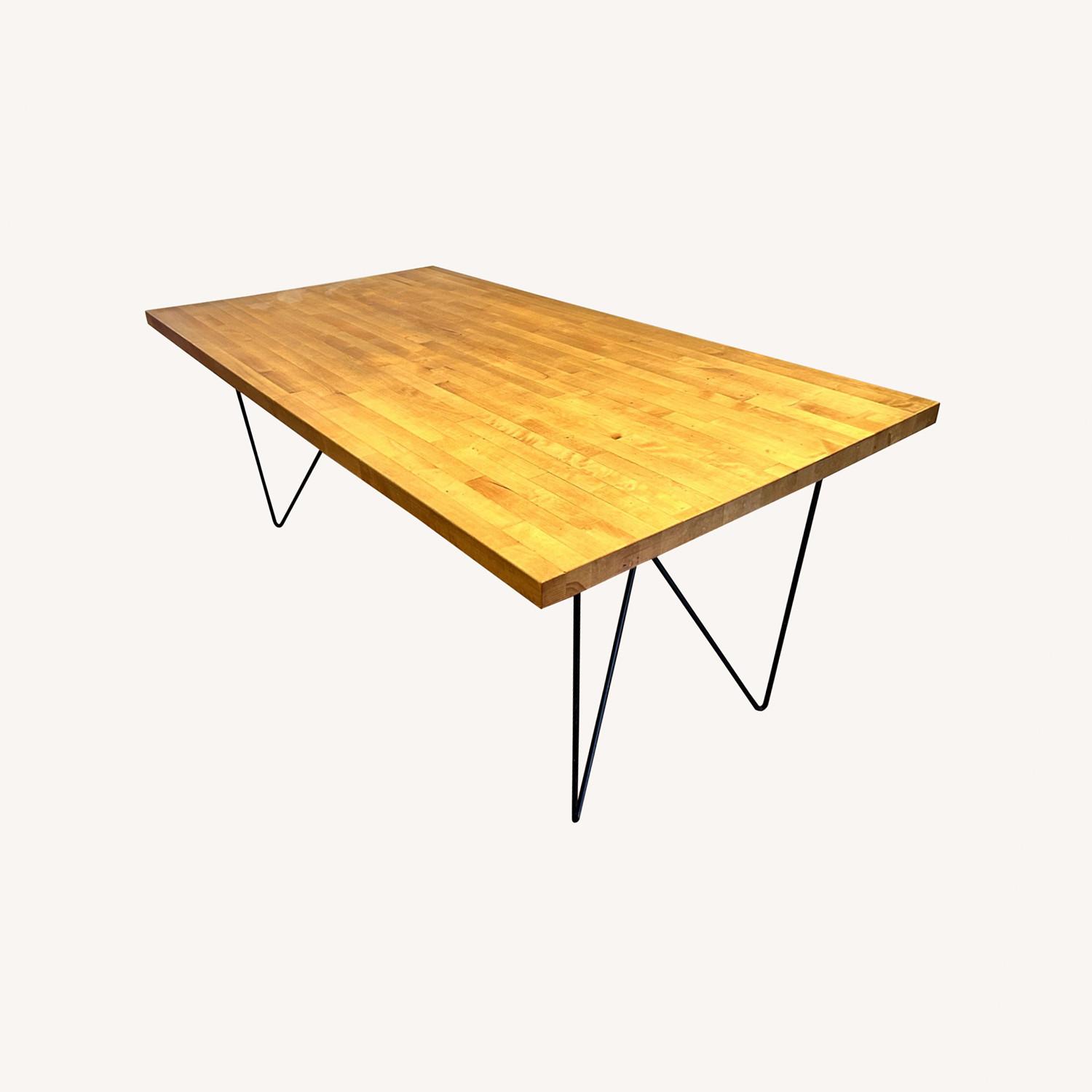 Hardwood Dining Table Hairpin legs - image-0