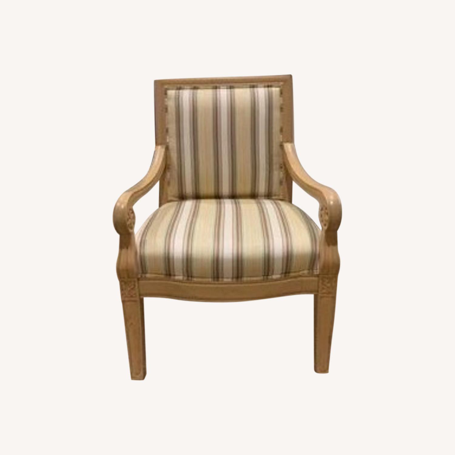 Two Bernhardt Striped Chairs - image-0