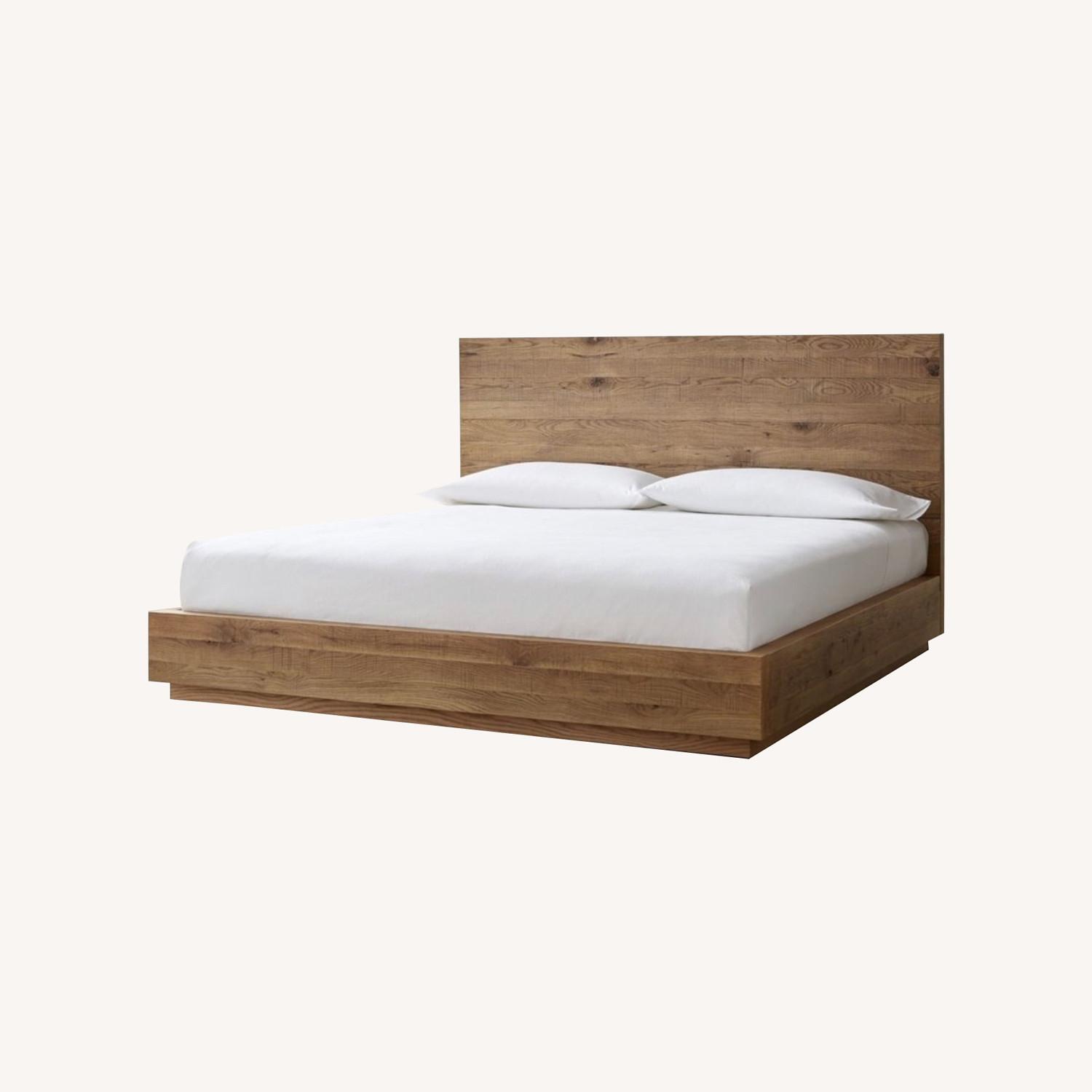 Crate & Barrel Cas Oak King Bed - image-0