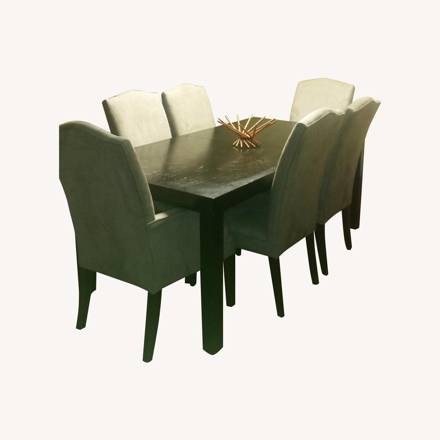West Elm 7PC Dining Set Including Two Arm Chairs - image-0