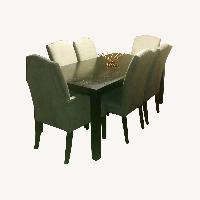 West Elm 7PC Dining Set Including Two Arm Chairs