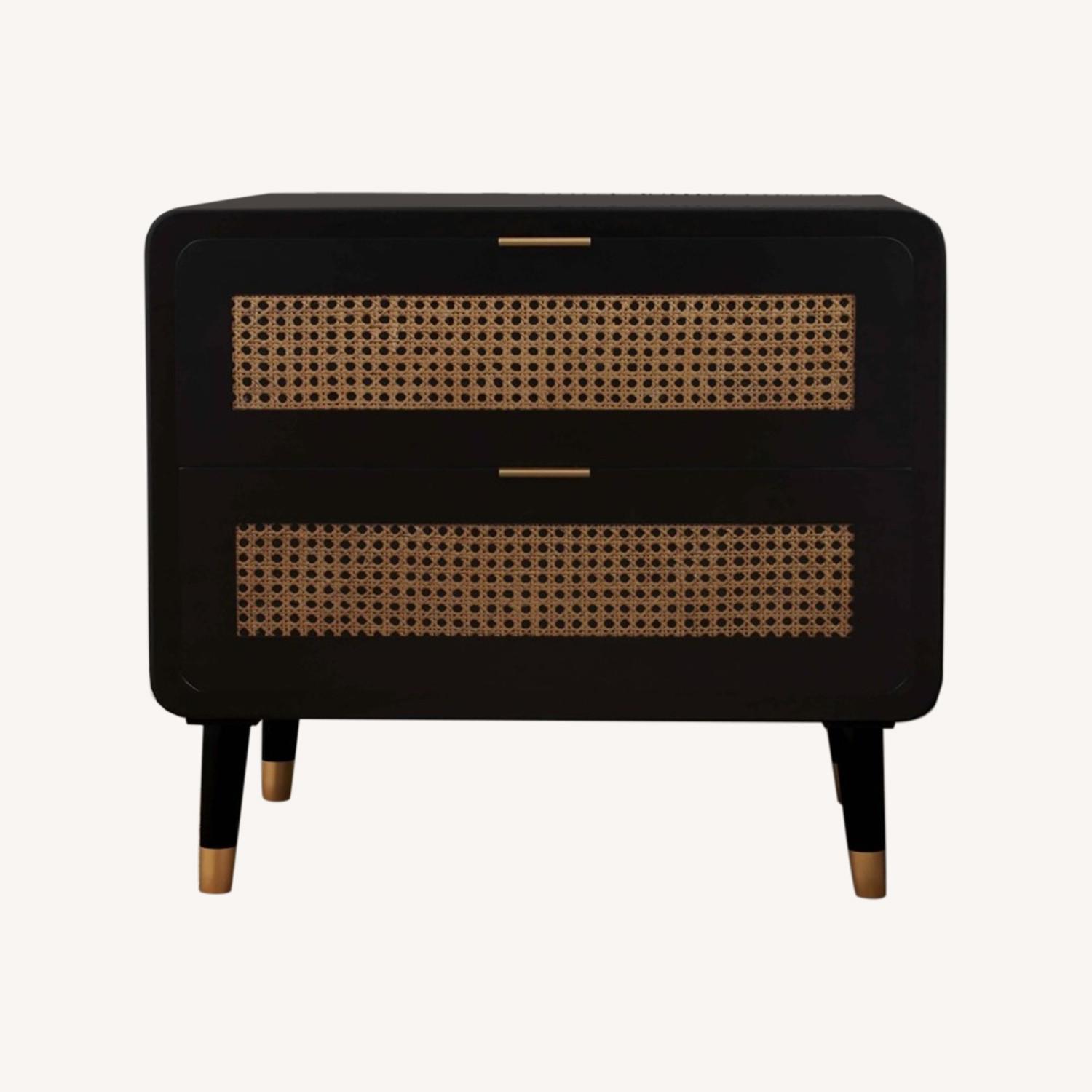 TOV Christine Black Nightstand AptDeco