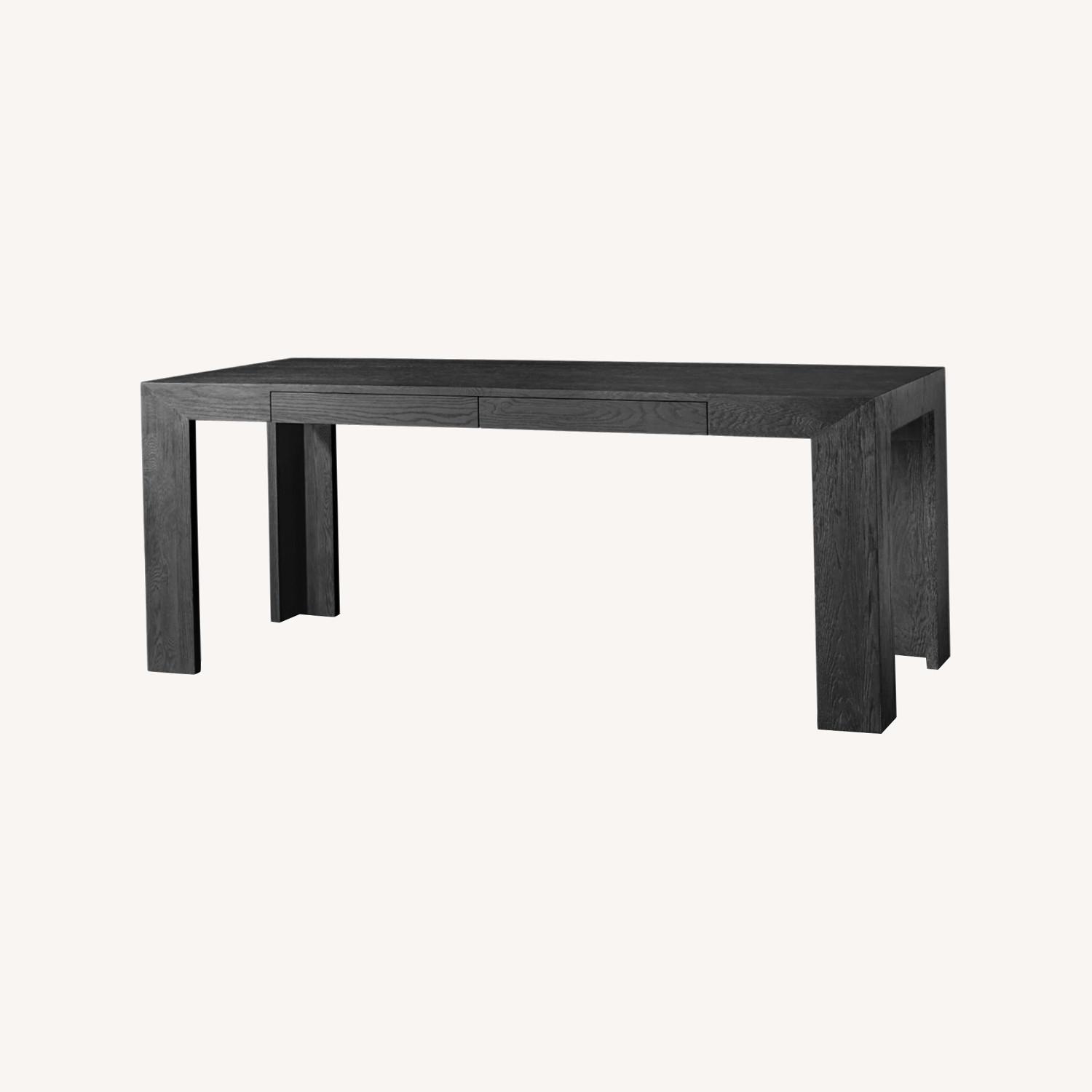 Restoration Hardware Machinto Desk Black Oak - image-0