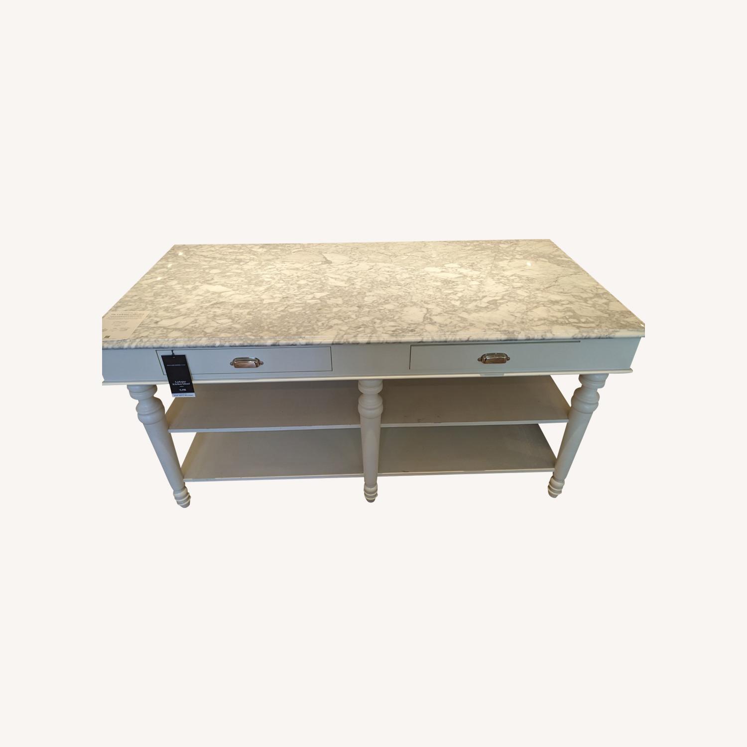 Williams Sonoma Larkspur MarbleTop Kitchen Island AptDeco