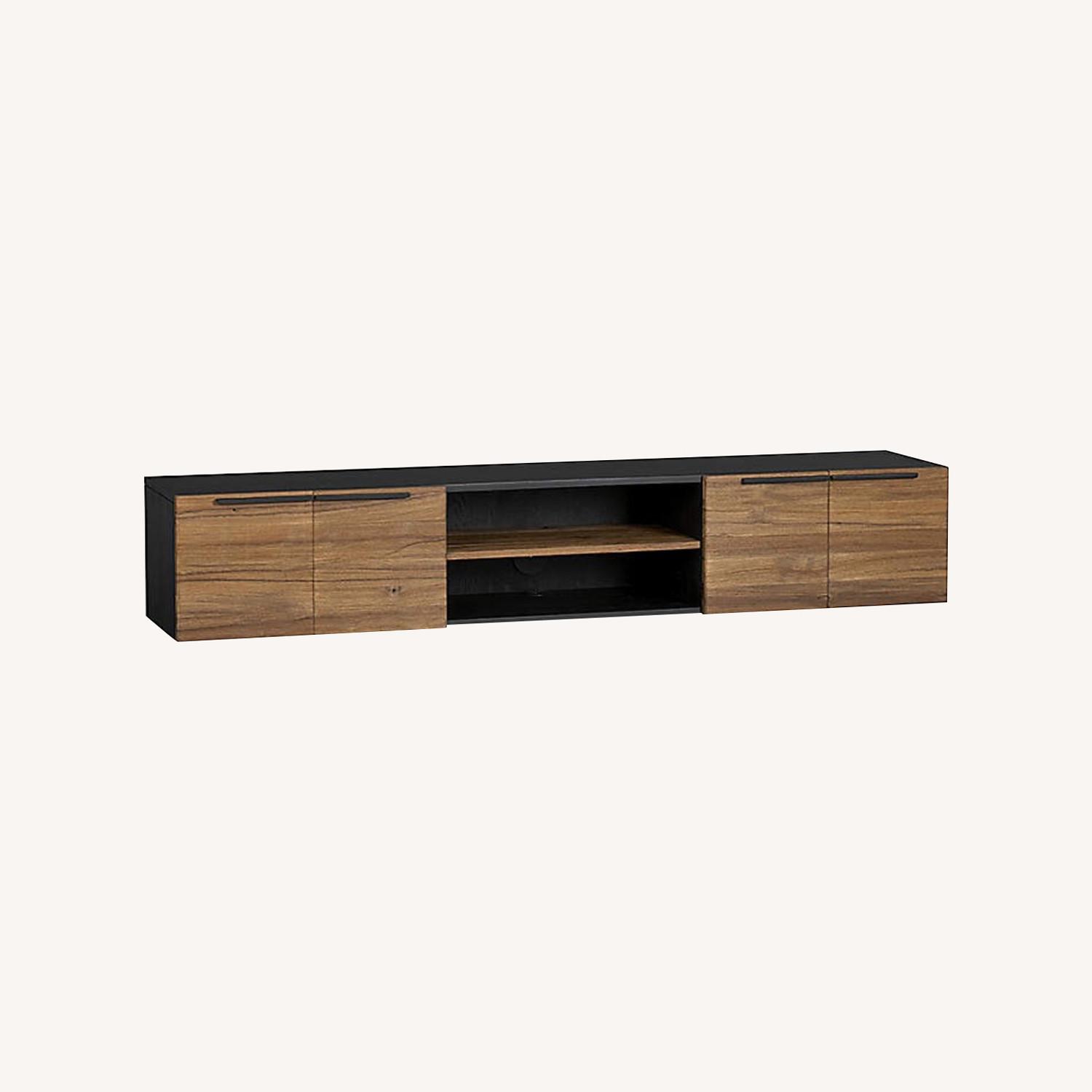 Crate & Barrel Floating Storage Media Console - image-0
