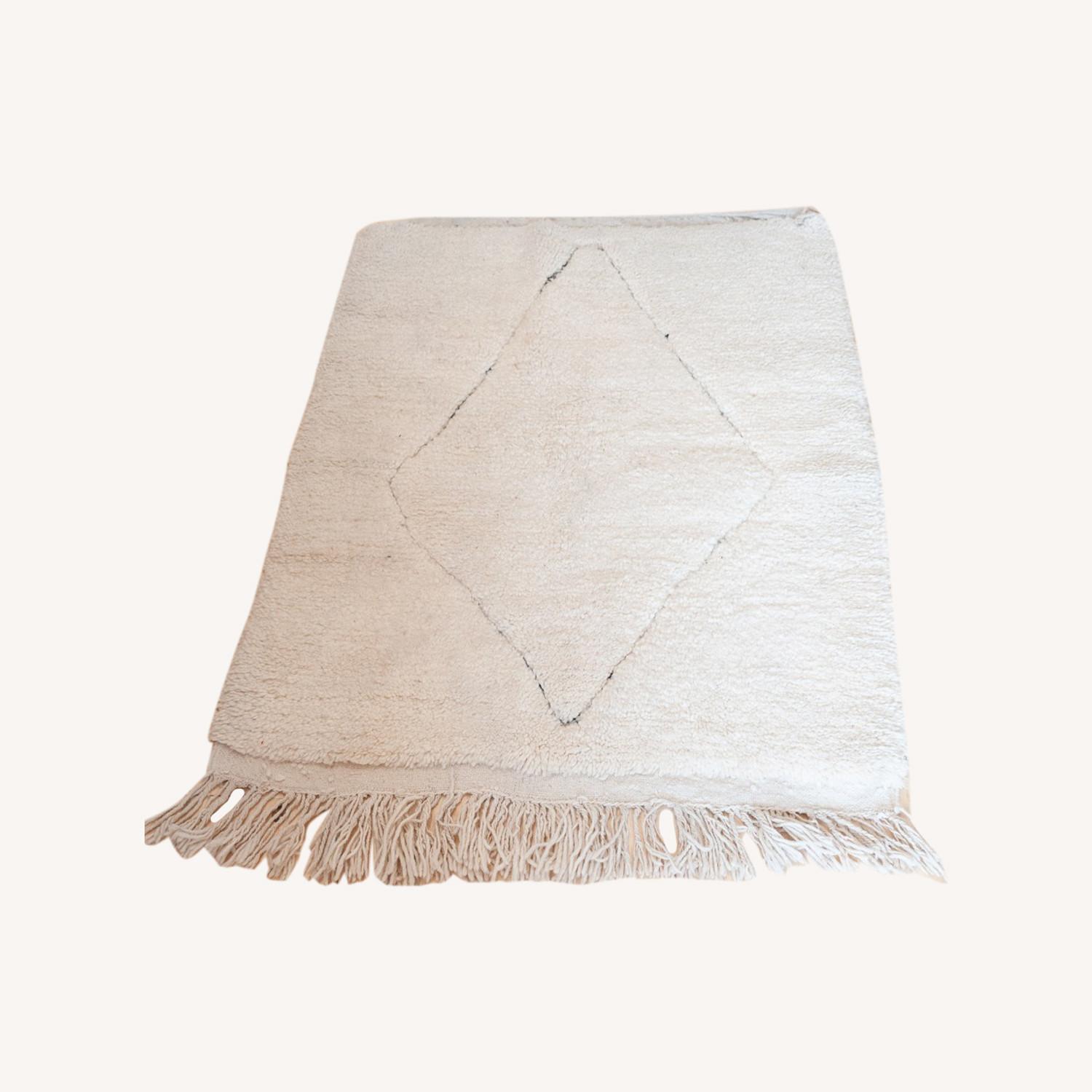 Ivory Diamond Beni Ourain Rug - image-0