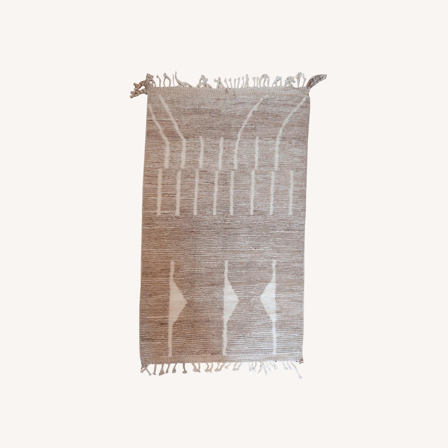 Beige Diamond Beni Ourain Rug - image-0