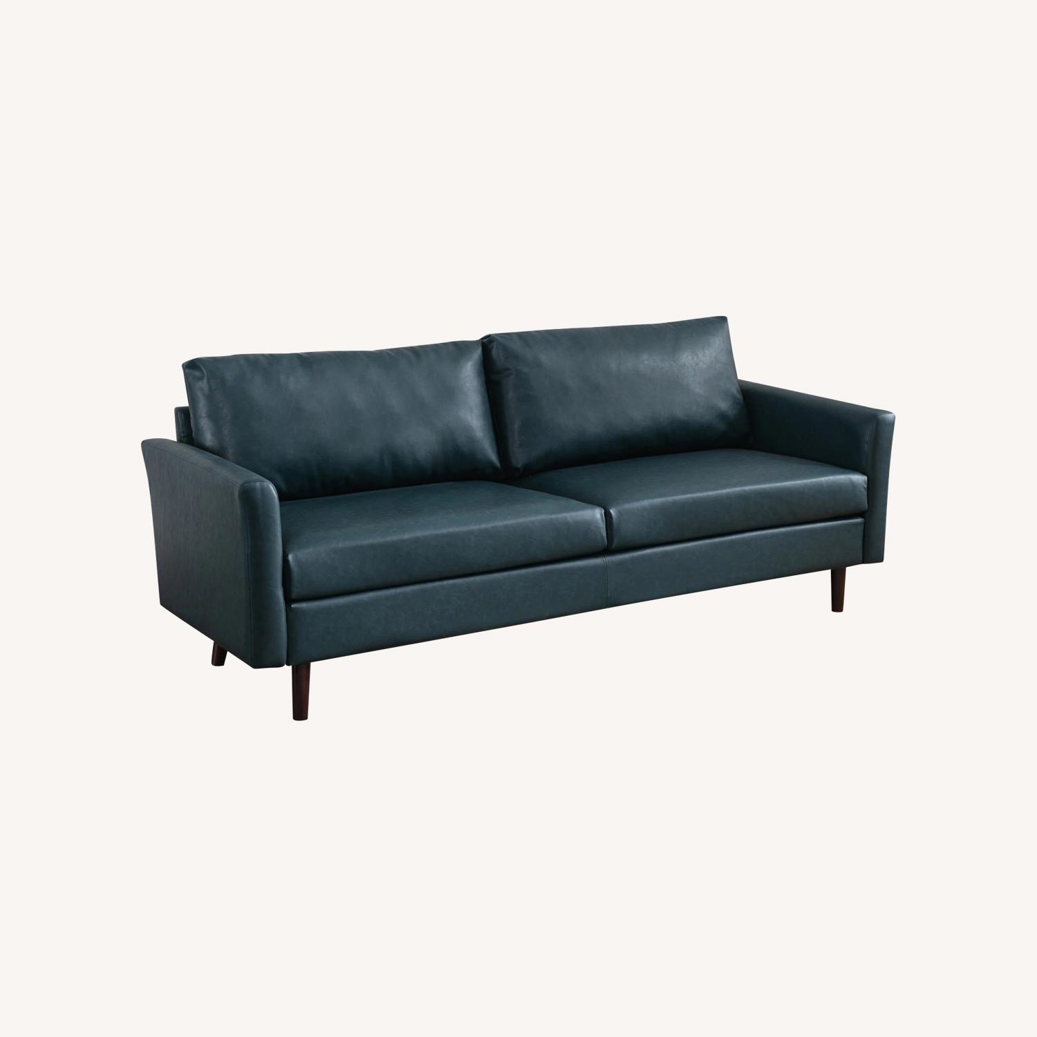 Louvre Vegan Leather Plush Sofa - image-0