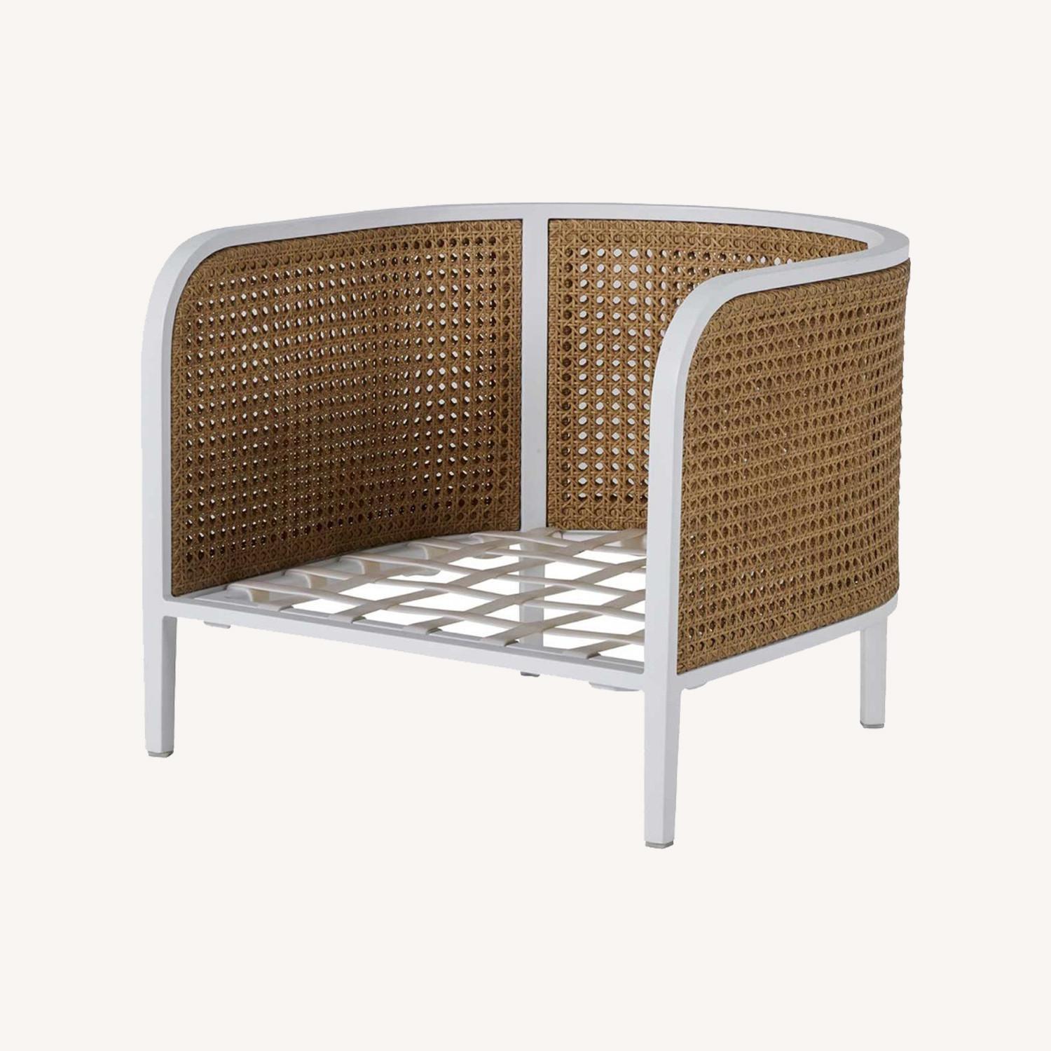 Pottery Barn Berengar Wicker Outdoor Lounge Chair - image-0