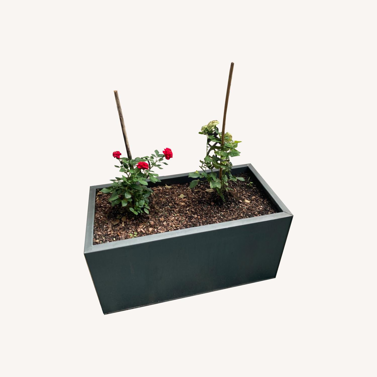 CB2 Large Outdoor Planters Charcoal Color - image-0