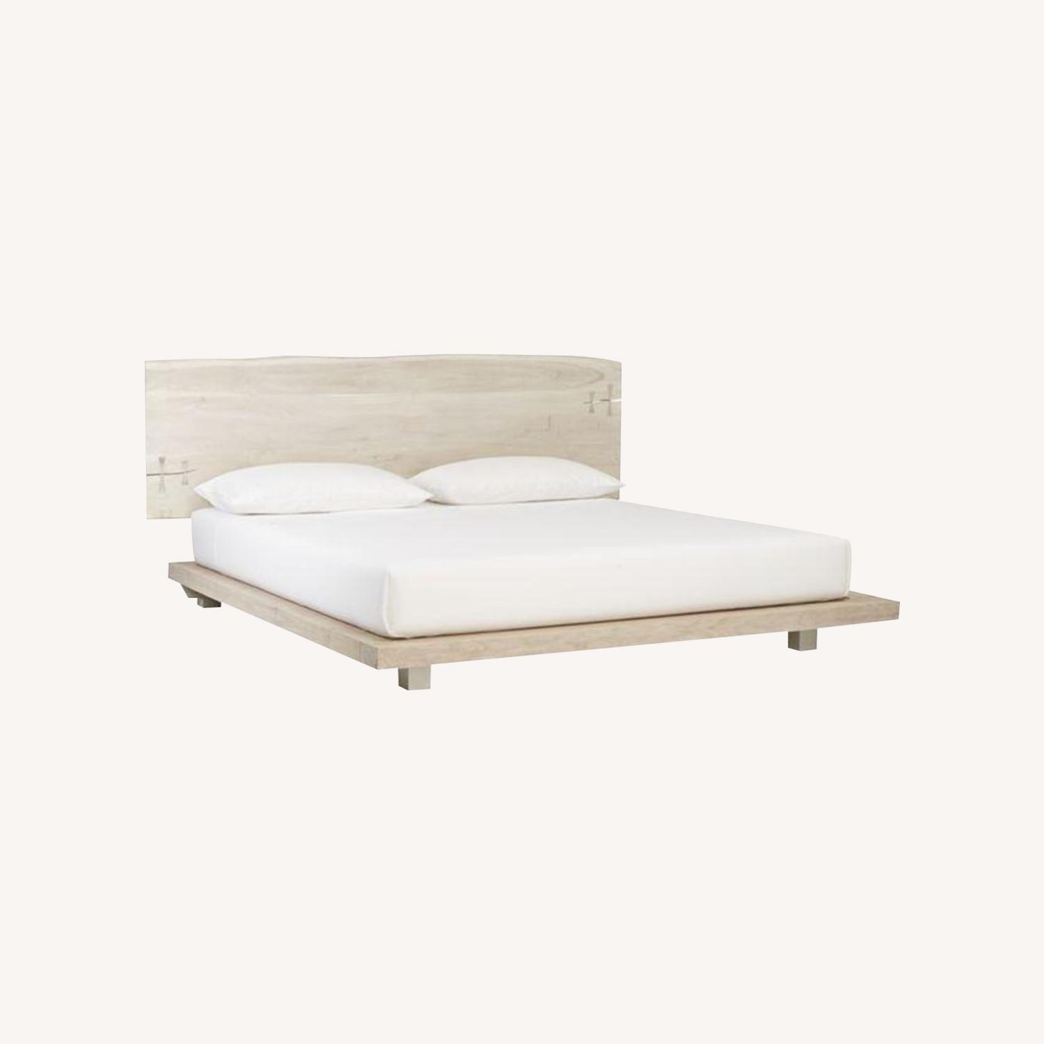CB2 King Size all Natural Wood Bed Frame - image-0