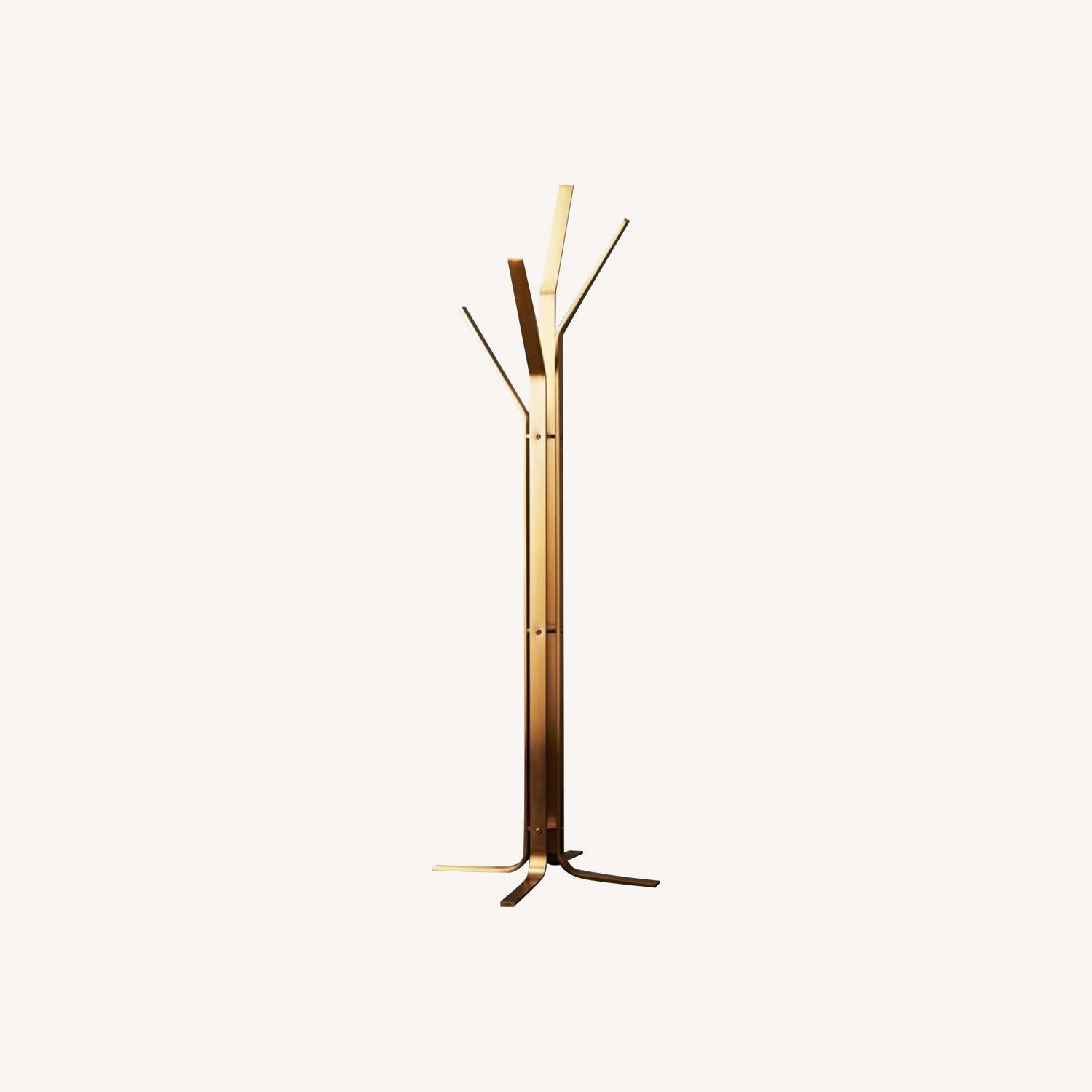 CB2 Modern Brass Coat Rack AptDeco