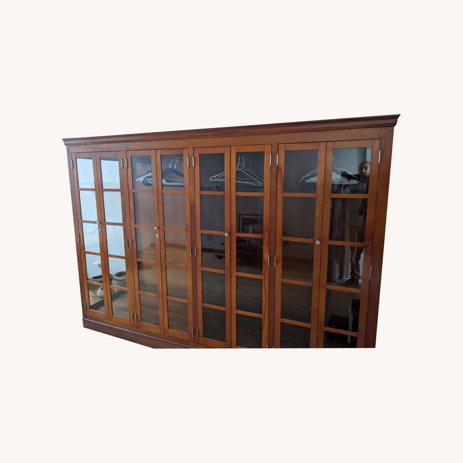 Vintage Oversized Glass Armoire AptDeco