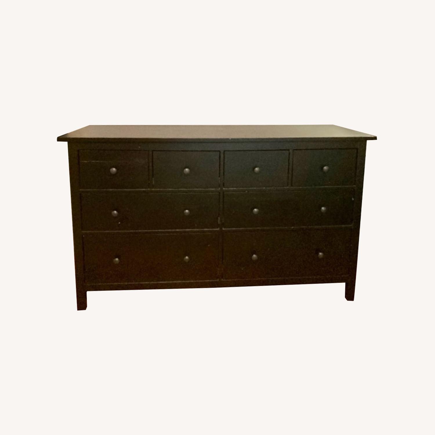 IKEA Hemnes 8 Drawer Dresser in Black AptDeco