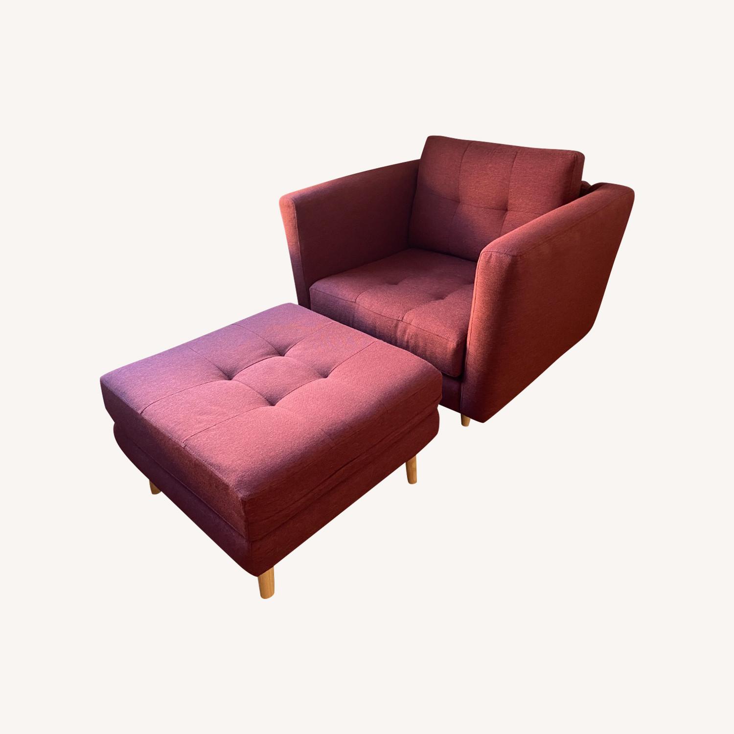 Burrow Nomad Armchair with Ottoman AptDeco