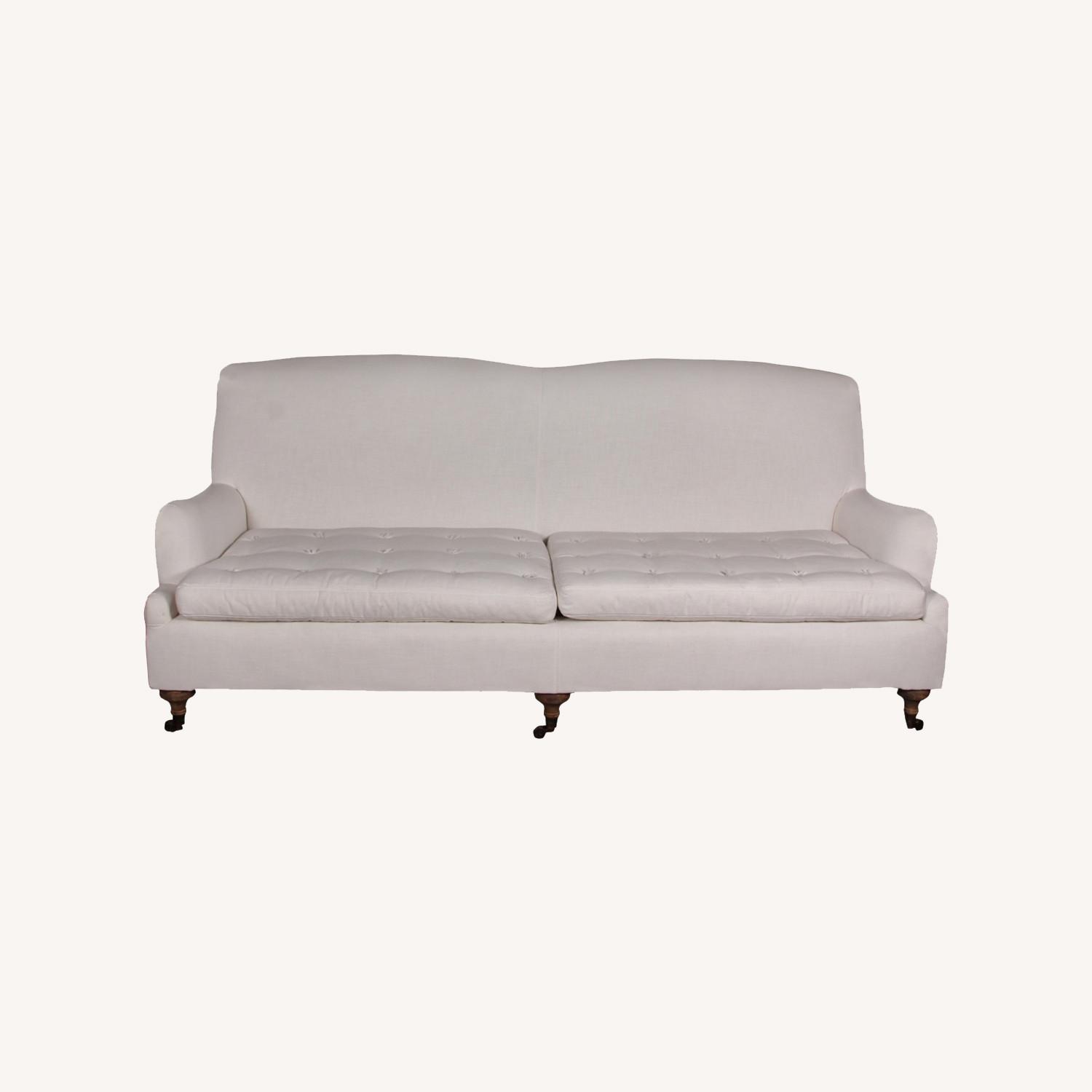 Restoration Hardware English Arm Sofa with Tufted Seat AptDeco