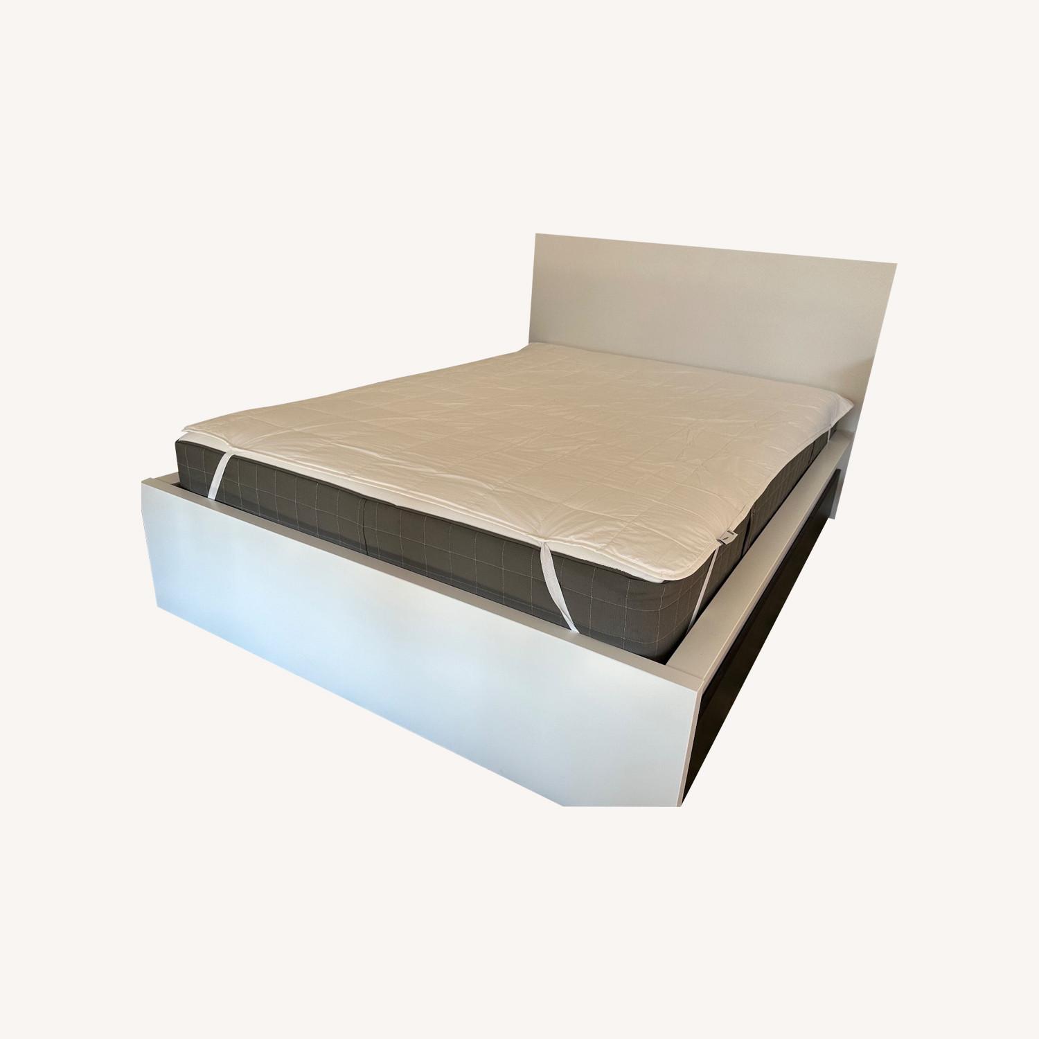 IKEA Malm Modern Full-Size Wood Bed with Drawers White - image-0