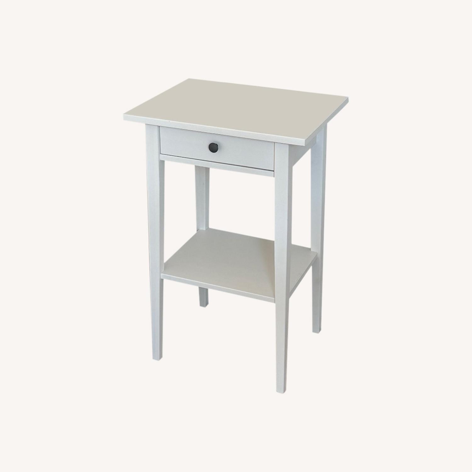 IKEA White Wood Side Table or Nightstand AptDeco