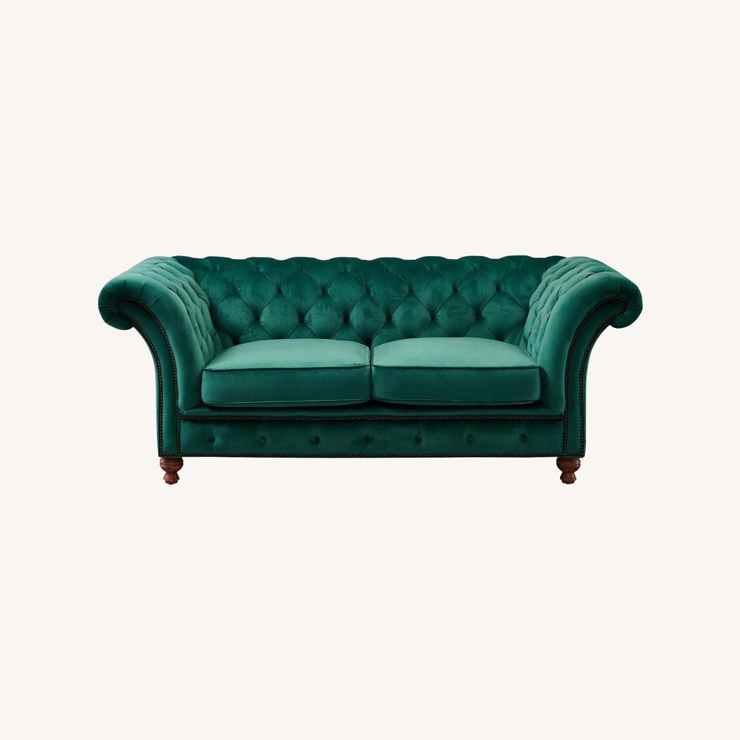 Peyton Sloped Arm Chesterfield Loveseat - image-0