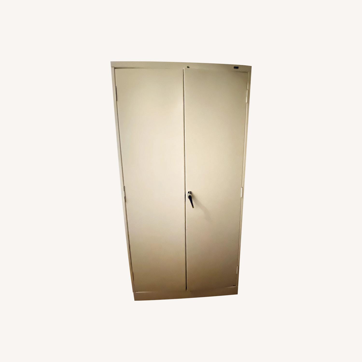 White Uline Metal Storage Cabinet - image-0