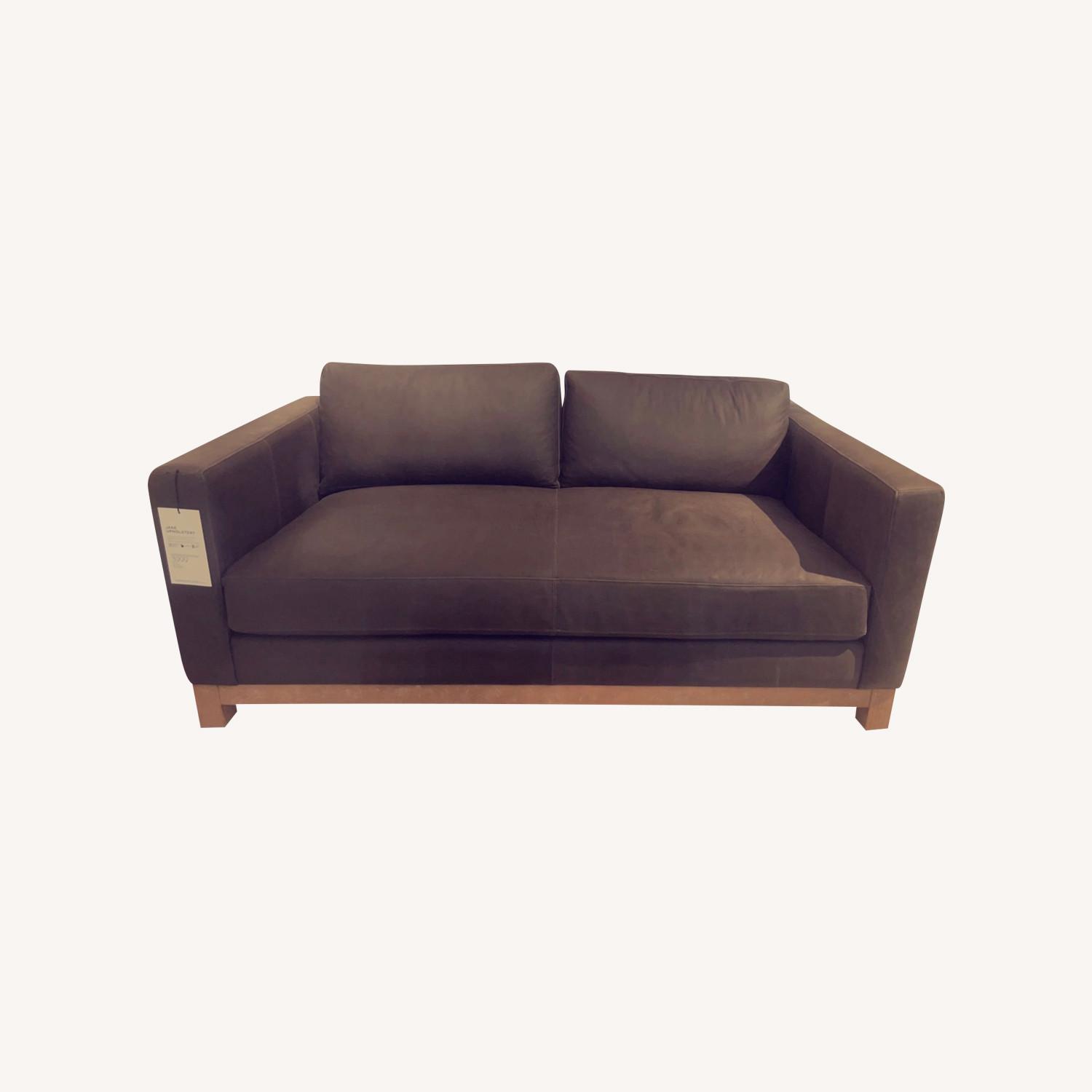 Pottery Barn Jake Leather Sofa AptDeco