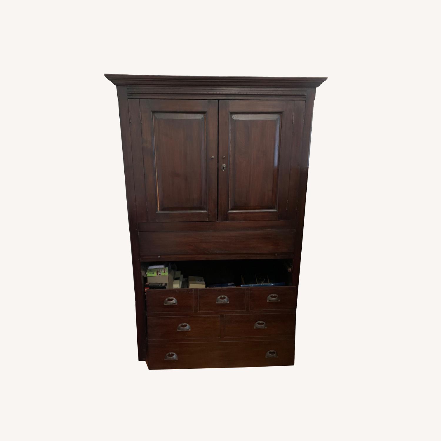 Royal Teak Collection One of a Kind Teak Armoire - image-0