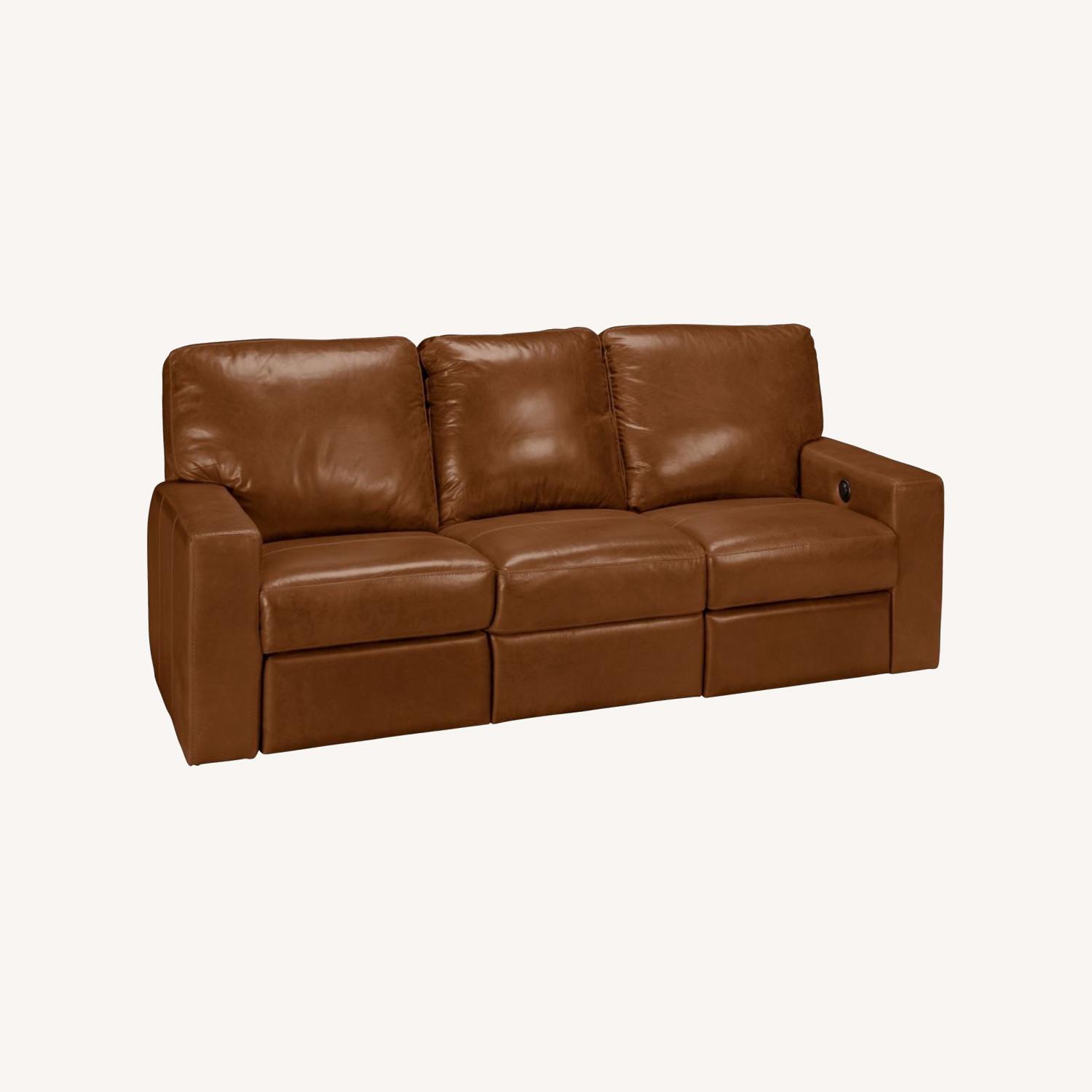 Leather Sofa Power Recliner - image-0