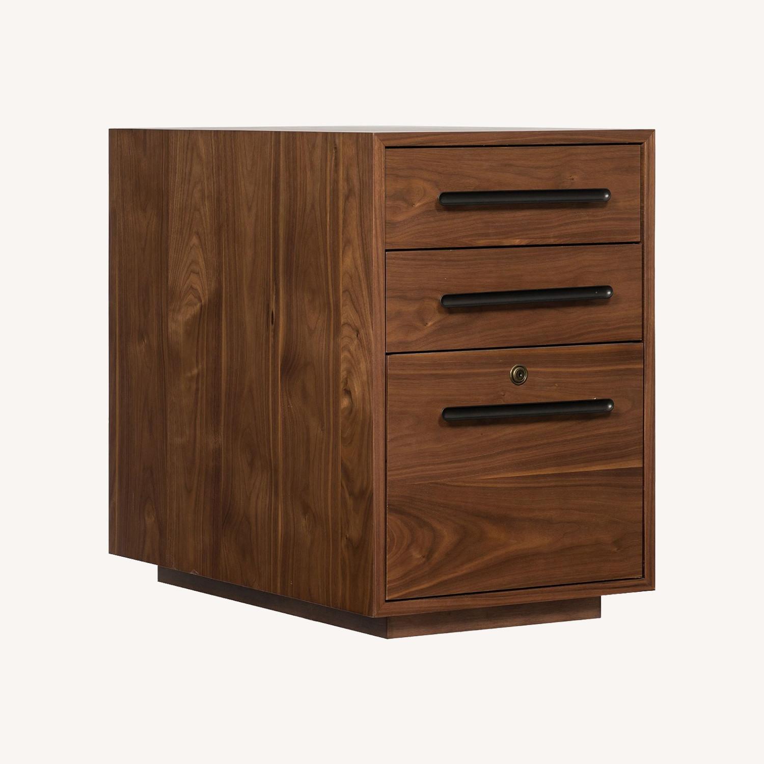 Pottery Barn Daniel Three Drawer Pedestal - image-0