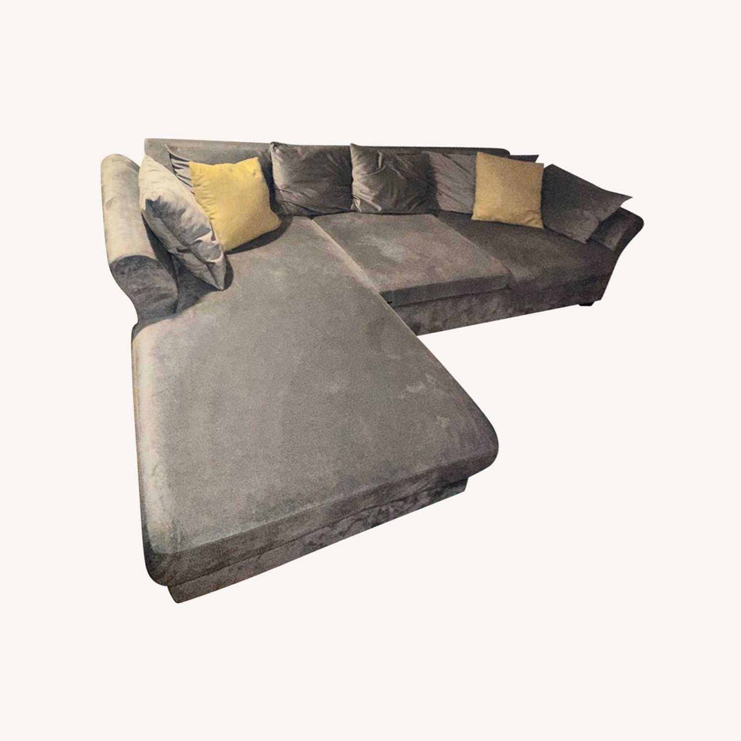 Wayfair Wide Velvet Left Hand Facing Sofa - image-0