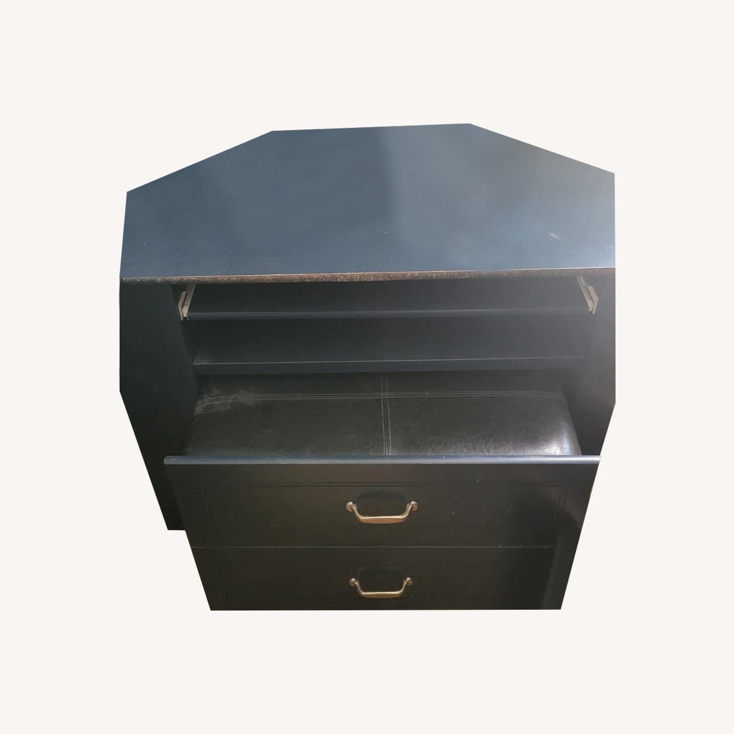 Tv/computer Desk With Storage - image-0