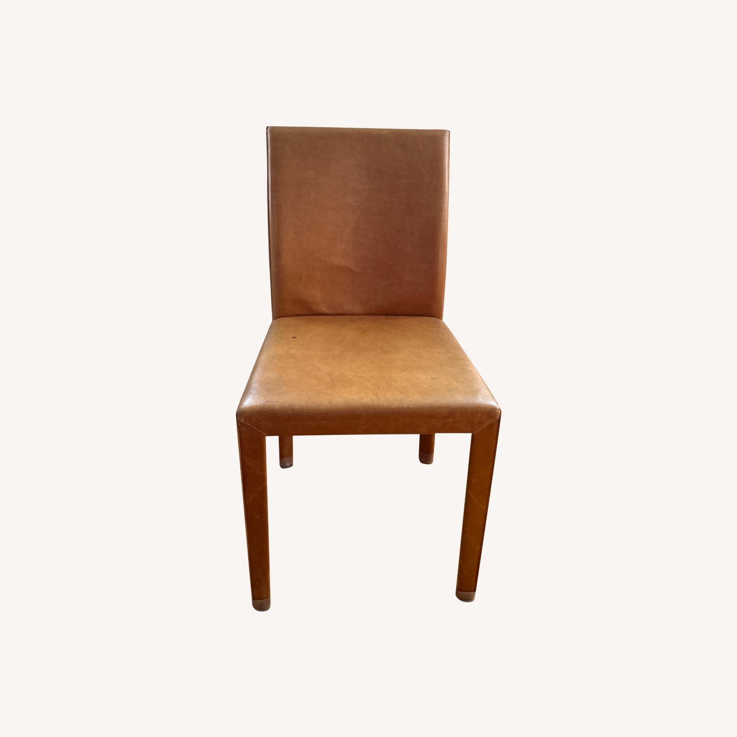 Natural Leather Dining Chairs Set of 4 - AptDeco