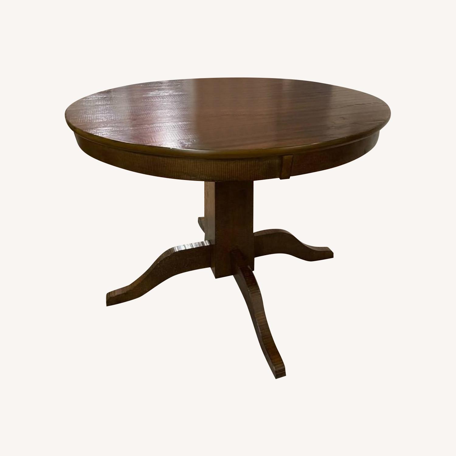 Elegant Rustic Brown Wooden Dining Table - image-0