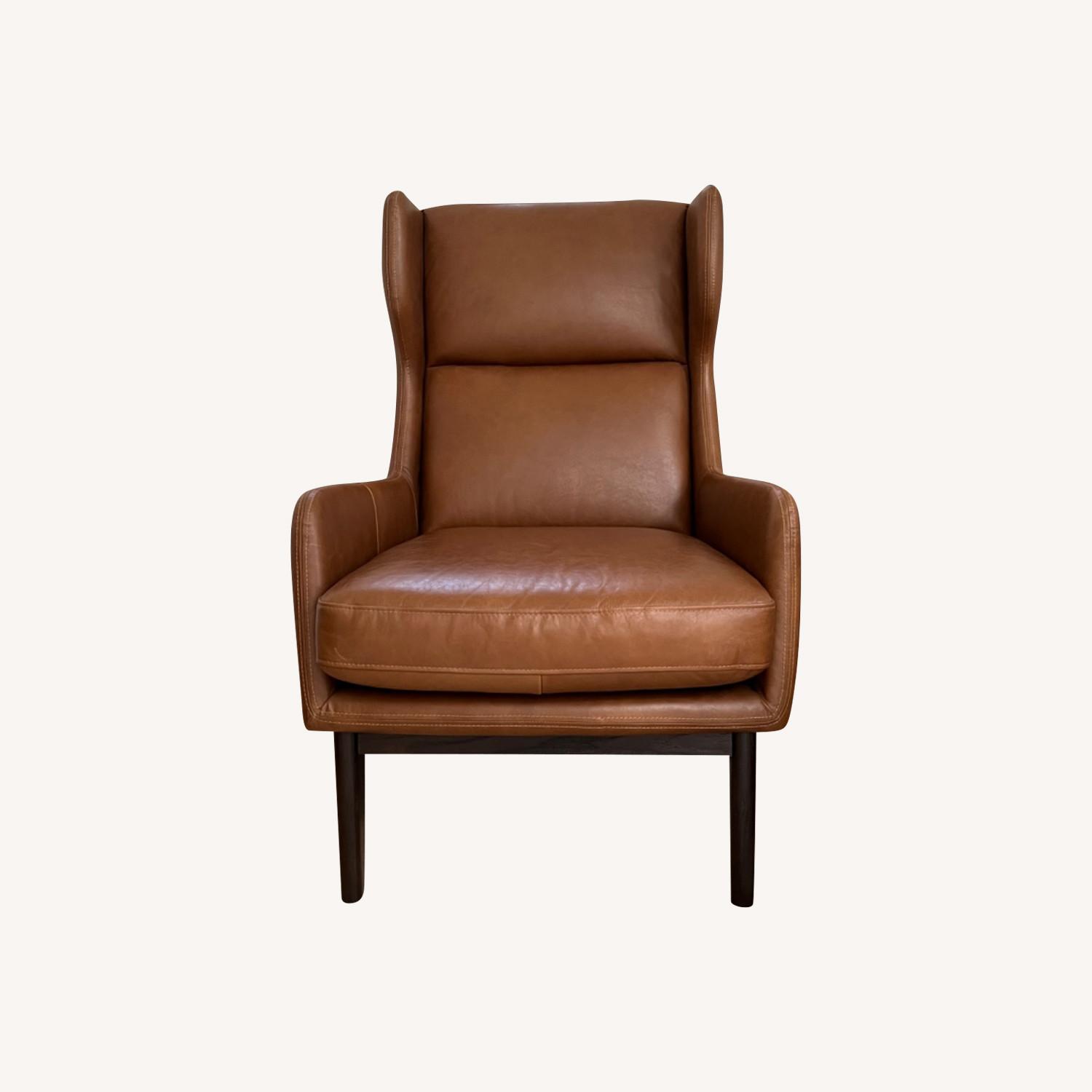 West Elm Leather Chair Set (2 Chairs) AptDeco