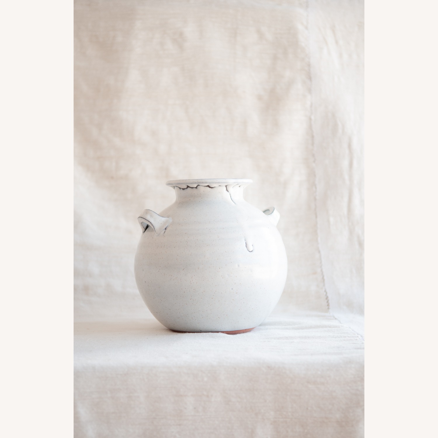 Large White Japandi Vase - image-3