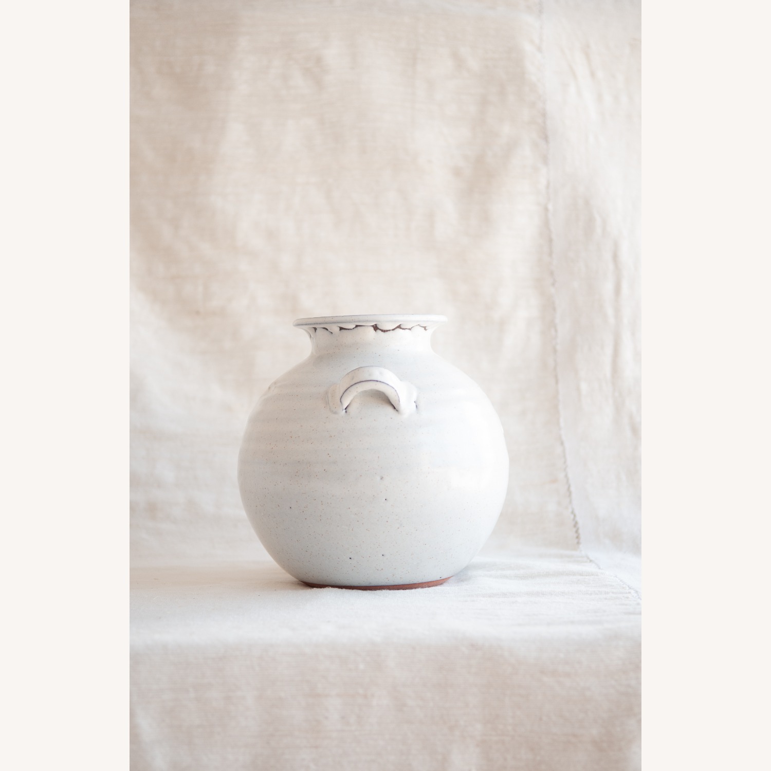 Large White Japandi Vase - image-4