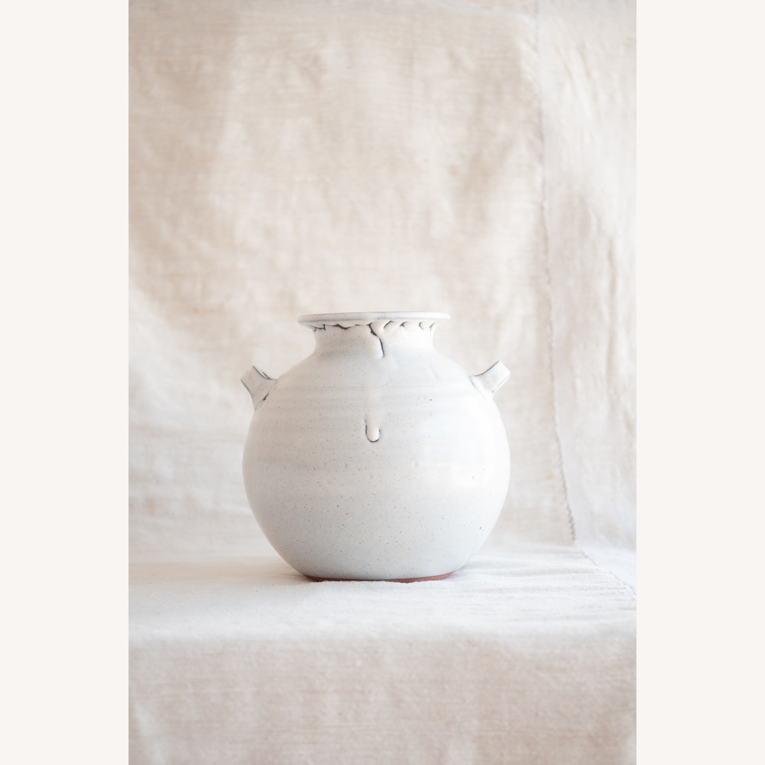 Large White Japandi Vase - image-1