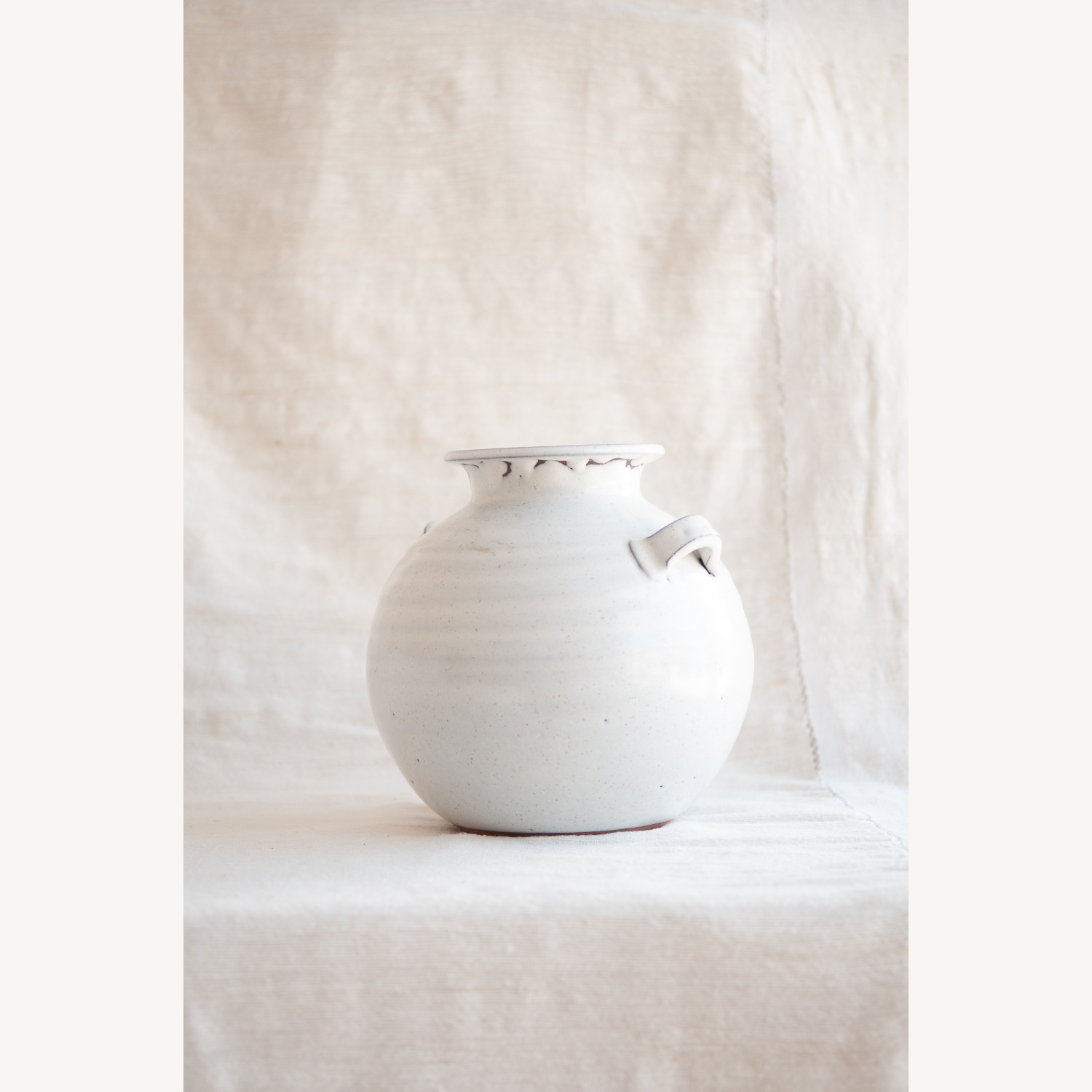 Large White Japandi Vase - image-5