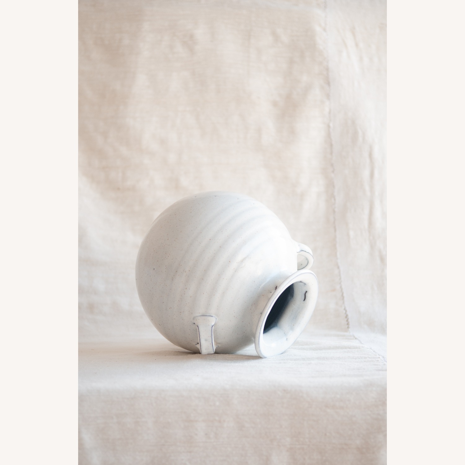 Large White Japandi Vase - image-2